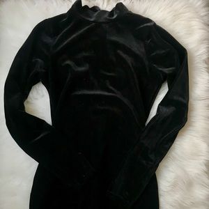 Missguided black velvet dress